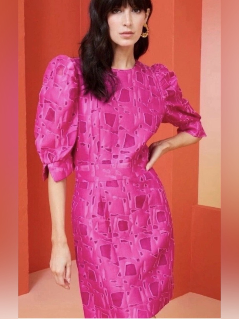 MARIE OLIVER parker dress in raspberry-2